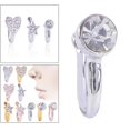 thumbnail image 2 of Charm Crystal no Clip falso en manguito de Zulema piercings en la nariz, 2 of 8