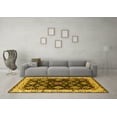 thumbnail image 3 of Ahgly Company Machine Washable Indoor Rectangle Oriental Yellow Industrial Area Rugs, 2' x 3', 3 of 4