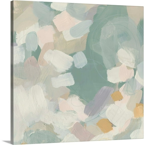 Great Big Canvas "Sage Currents I" by June Erica Vess Black Contemporary Wrapped Canvas Print Wall Artwork