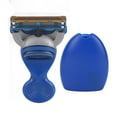 thumbnail image 1 of Men Shaving Razors, Convenient Portable  Blade Head Removable Button Blade   For Arms Blue, 1 of 8