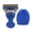 Blue, variant on YAHHU Manual Shaving Razor with Rotary Blade Head, 5-Blade Hair Removal Tool with Storage Box, Washable Grooming Essential for Men and Women, Yellow (2.76 inches / 7 cm)
