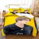 thumbnail image 1 of BTS Juego De Fundas De Edredón 2 En 1 Tamaño Individual Sábana Dormitorio Cómodo Lavable Funda De Almohada, 1 of 4