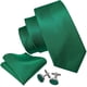 thumbnail image 2 of Green Silk Mens Tie Hanky Cufflinks Set Mint Grass Teal Bottle Sage Pea Green Necktie For Male Wedding Business Party, 2 of 5