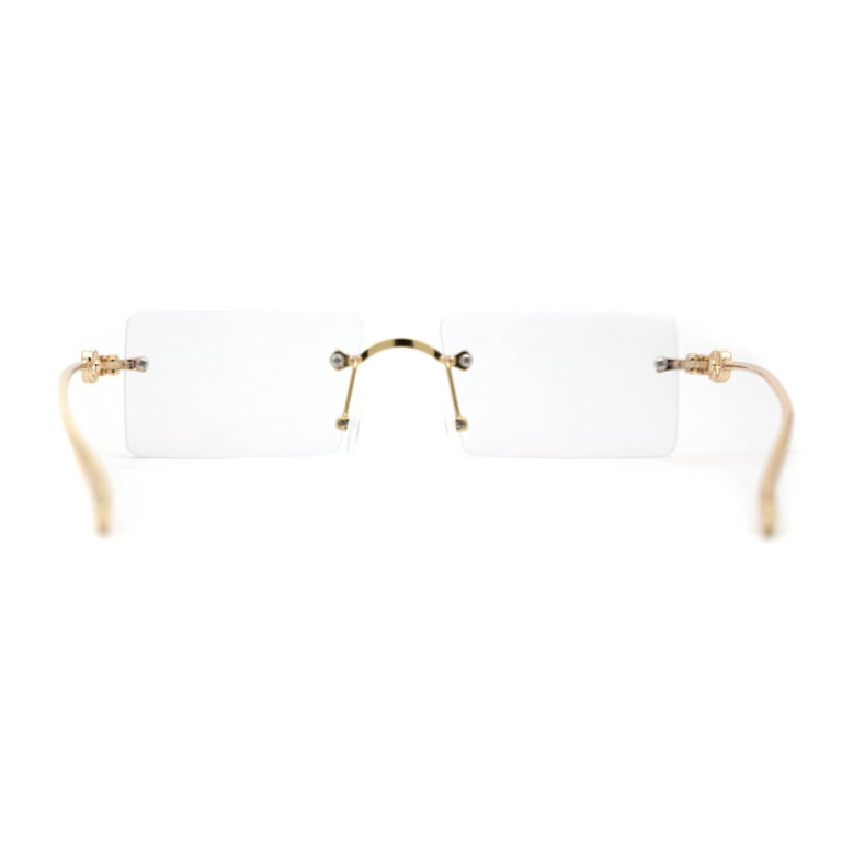 Unique Rimless Rectangular Pimp Sunglasses