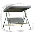 thumbnail image 3 of Outsunny 3-seater Swing Chair Covered, Grey, 3 of 10