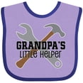 thumbnail image 3 of Inktastic Grandpa Little Helper Boys Baby Bib, 3 of 4