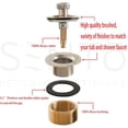 thumbnail image 6 of SENTO Nickel Lift and Turn Bathtub Drain Assembly Stopper Kit, Fit Both 1-1/2 Inch or 1-5/8 Inch Strainer and Stopper, Heavy Duty Metal with Matching Screws, Easy Installation, Satin Nickel, 6 of 7