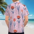 thumbnail image 6 of High Quality Hawaiian Shirts for Men Short Sleeve Aloha Beach Shirt Floral Summer Casual Button Down Shirts Blouses RIULED, 6 of 7