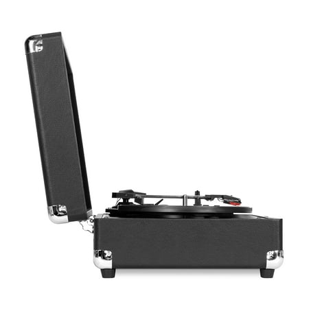 Victrola - Journey+ Cassette Bluetooth Suitcase Record Player - Black