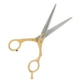 thumbnail image 4 of Tijeras profesionales para cortar cabello, tijeras de peluquero, salón familiar, herramienta de peluquería de dientes planos, color dorado, 4 of 8
