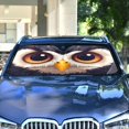 thumbnail image 4 of Yayeee Car Windshield Sun Shade Universal Fit Front Visor Protector, Owl Eyes Pattern, 4 of 8
