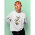 thumbnail image 2 of Floral Hanukkah B Sweatshirt Women -Grace Popp Designs, Female x-Large, 2 of 4