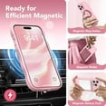 thumbnail image 3 of Cute for iPhone 14 Pro Case for Women Girls, Upgraded [Full Camera Protection] [Compatible with MagSafe] Cute Wave Translucent Matte Phone Case for iPhone 14 Pro, Peach Pink, 3 of 8