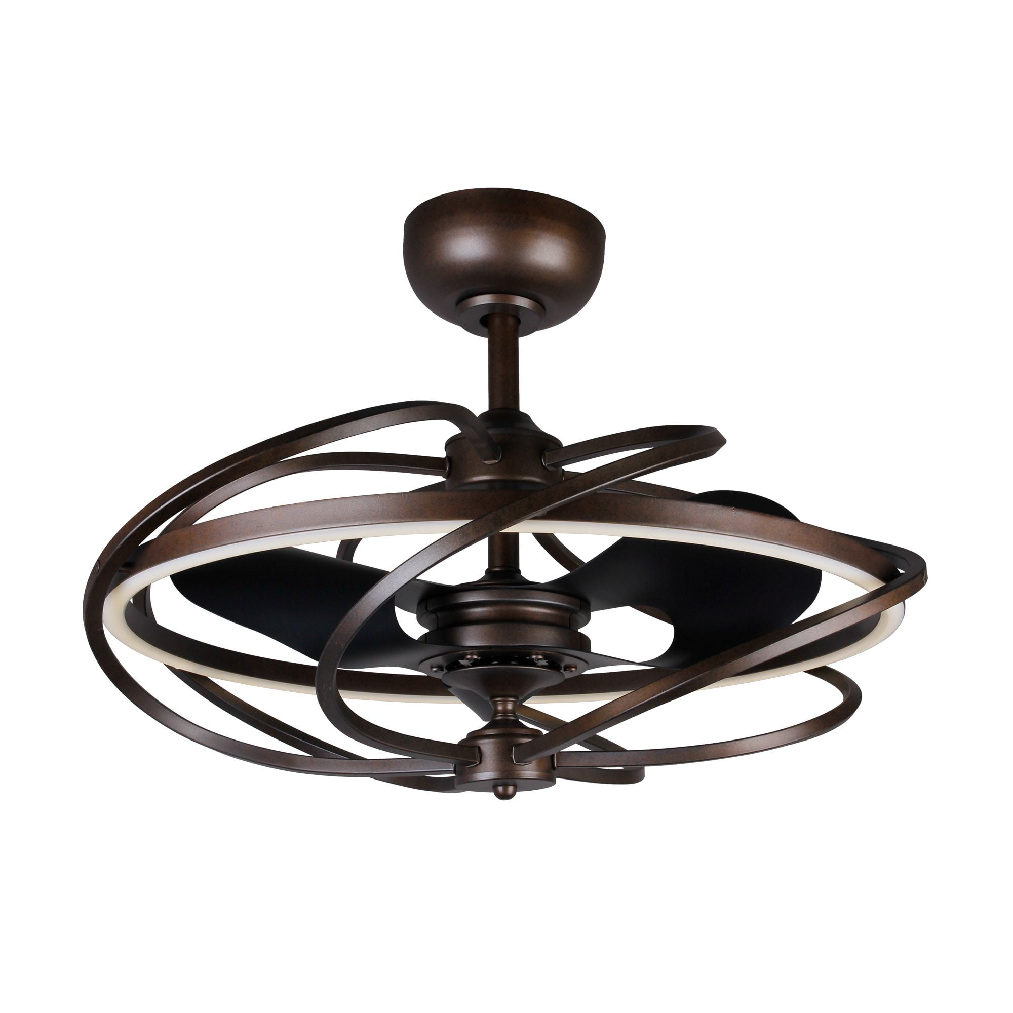 Parrot Uncle 27" LED Ceiling Fan with Remote Control, Bronze