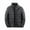 Gray, variant on Men's Down Jackets Warm Fleece Sherpa Lined Puffer Jacket Zip Up Stand Collar Padded Bubble Outerwear with Pockets Winter Windproof Coat