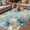 Teal Green, variant on Beach Coastal Outdoor Rug for Patio/Deck/Porch, Non-Slip Large Area Rug 6 x 9 Ft, Summer Nautical Coral Shell Botanical Indoor Outdoor Rugs Washable Area Rugs, Reversible Camping Rug Carpet Runner