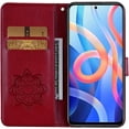 thumbnail image 2 of Case for Motorola Moto E40 with Credit Cards Pocket, Glitter Bling Diamond PU Leather Wallet Phone Case Flip Cover for Moto E30/E40      Red, 2 of 7