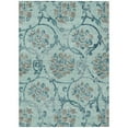 thumbnail image 2 of Addison Rugs Chantille Indoor/Outdoor Traditional Floral Teal Washable Rectangle Rug, 2'6" x 3'10", 2 of 6
