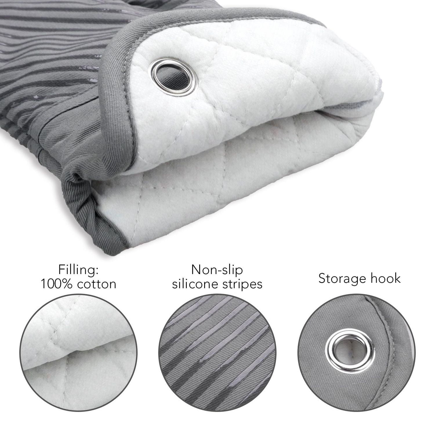 Fabstyles Silicone Print Oven Mitts Set of 2