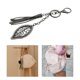 thumbnail image 2 of Exquisite Plant Leaves Bag Keychain Pendant Fashionable Car Keychain for Women Girls gun black, 2 of 4