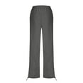 thumbnail image 5 of Women's Athletic Pants Waterproof Lightweight Elastic Waist Hiking Pants Solid Color Outdoor Joggers Trousers with Pockets Dark Gray S, 5 of 8
