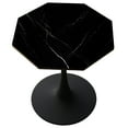 thumbnail image 2 of Historyli 31.5Inch Modern Octagonal Coffee Table,Mid-Century Style Dining Table,Marble Coffee Tables for Living Room Office,Easy to Clean,White Marble, 2 of 8