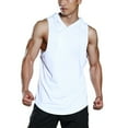 thumbnail image 2 of Men's Performance Hooded Workout Vest for Gym Training and Bodybuilding with Loose Shoulder Muscle Shirt Design Mens Muscle Gym Tank Top Breathable Sleeveless Shirts for Active Men, 2 of 4