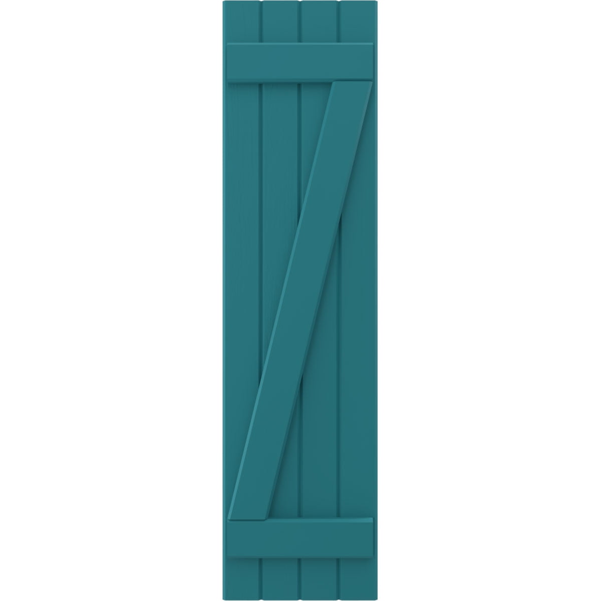 Ekena Millwork 14"W x 64"H Americraft Four Board (2 Batten) Exterior Real Wood Joined Board-n-Batten Shutters w/ Z-Bar (Per Pair), Antigua
