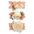 thumbnail image 1 of Juego de pinzas para el cabello con flores, accesorios para lazos para el cabello con flores, 3 piezas, 1 of 5