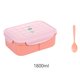 thumbnail image 5 of Yuarrent Fiambrera portátil para Picnic, verduras, carnes, contenedor de alimentos para el hogar, estudiantes, mantenimiento fresco, organizador de Mostrada 1800ml Naranja Yuarrent HA065626-04B, 5 of 6