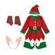 thumbnail image 2 of Disfraz de elfo navideño, disfraz con sombrero, accesorios para fotos, conjunto de ropa para Mardi L para 130 a 140 cm, 2 of 9