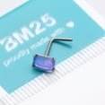 thumbnail image 4 of BM25 Sparkle Gem Cubic L-Shaped Nose Ring-Purple, 4 of 5