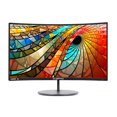 thumbnail image 1 of Sceptre Monitor LED curvo de 27" 75 Hz C278W-1920R Altavoces VGA Full HD 1080P HDMI DisplayPort, metal negro ultrafino, curvatura inmersiva 1800R, 2018, negro metálico, 1 of 5