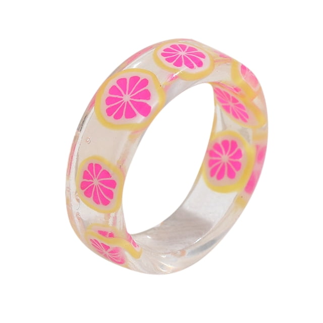 Cute Acrylic Resin Rings Set Colorful Summer Knuckle RingsThe Best Gift for A Loved One