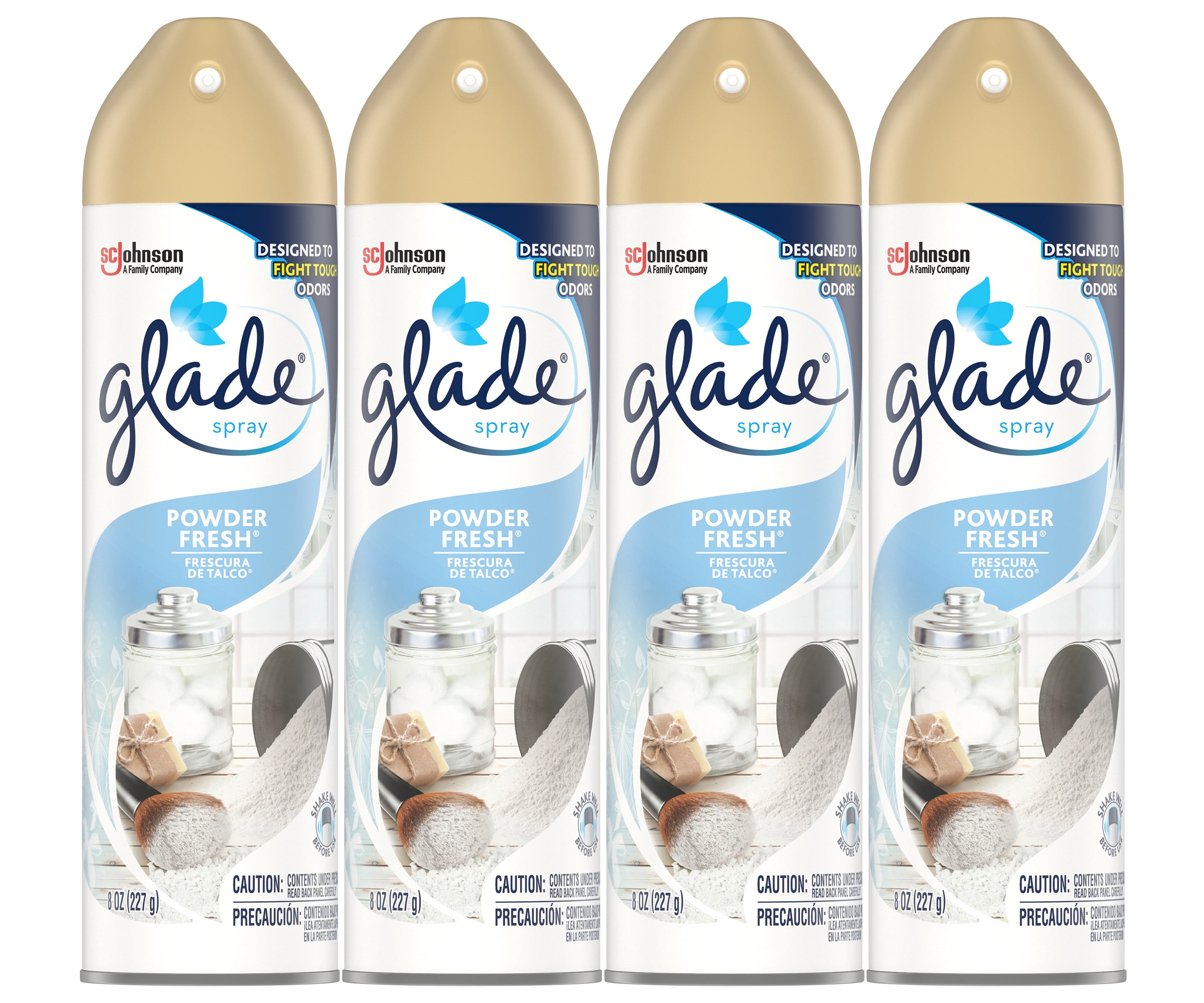 Glade Powder Fresh Room Spray Air Freshener, 8 oz (4Pack)