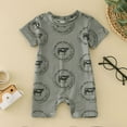 thumbnail image 2 of MZXELPRJD Bubble Romper Boy Western Boot Baby Clothes Boy Letter Print Jumpsuit Adventure Playwear Yoke Back Design 2t-4t Long Sleeve Onesie 6-9 Months Girl, 2 of 5