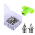 thumbnail image 3 of Spikes de pistas de zapatos de pista de 50 piezas para practicar a corta distancia corriendo Plata, 3 of 8