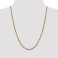 thumbnail image 3 of Real 14kt 3.2mm Semi-solid with Rhodium Pav∩┐╜ Figaro Chain; 24 inch; Lobster Clasp; for Adults and Teens; for Women and Men, 3 of 6