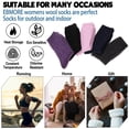 thumbnail image 5 of EBMORE Womens Wool Socks Warm Winter Thick Hiking Thermal Boot Cozy Crew Comfy Work Socks for Ladies 5 Pairs(Multicolor C), 5 of 6