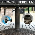 thumbnail image 4 of US Weight 22lb Cast Stone Patio Umbrella Base - Durable Weather-Resistant Wicker Pattern- Bronze, 4 of 6