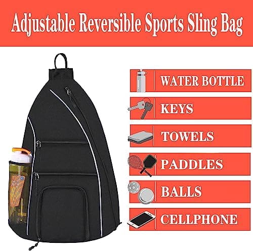 Pickleball Bag - Pickleball Bags for Women Men - Pickleball Backpack - Travel Pickleball Paddle Case, Pickle Ball Bag for Pickleball Paddle Tennis Racket, Protable Pickleball Sling Bag