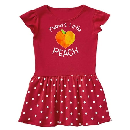 

Inktastic Nana s Little Peach Cute Peach Heart Gift Toddler Girl Dress