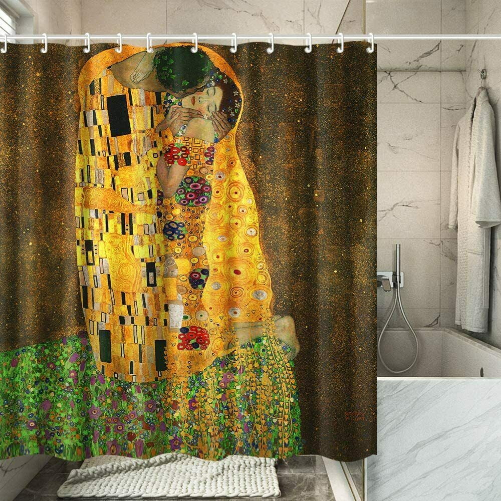 70"L×72"H Bathroom Shower Curtain Set with Hooks Adele Bloch Bauer by Klimt 