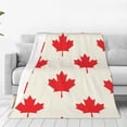 thumbnail image 4 of Salouo Happy Canada Day Print Bed Blankets,Flannel Blanket Comfortable Air Conditioning Blanket Lightweight Blanket for Sofa Bed Travel & Couch -60"x50", 4 of 8