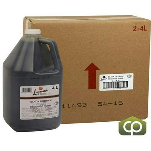 Lynch Syrup Drink Black Licorice 4LT/1.05 Gallon (2/Case) - Canadian Made