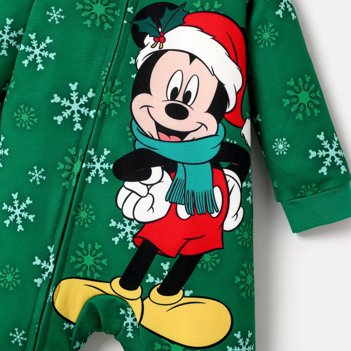 Disney Mickey Mouse Baby Girls Boys Coverall Christmas Jumpsuit Zip Up Outfits, Baby Shower Gifts Newborn to Infant
