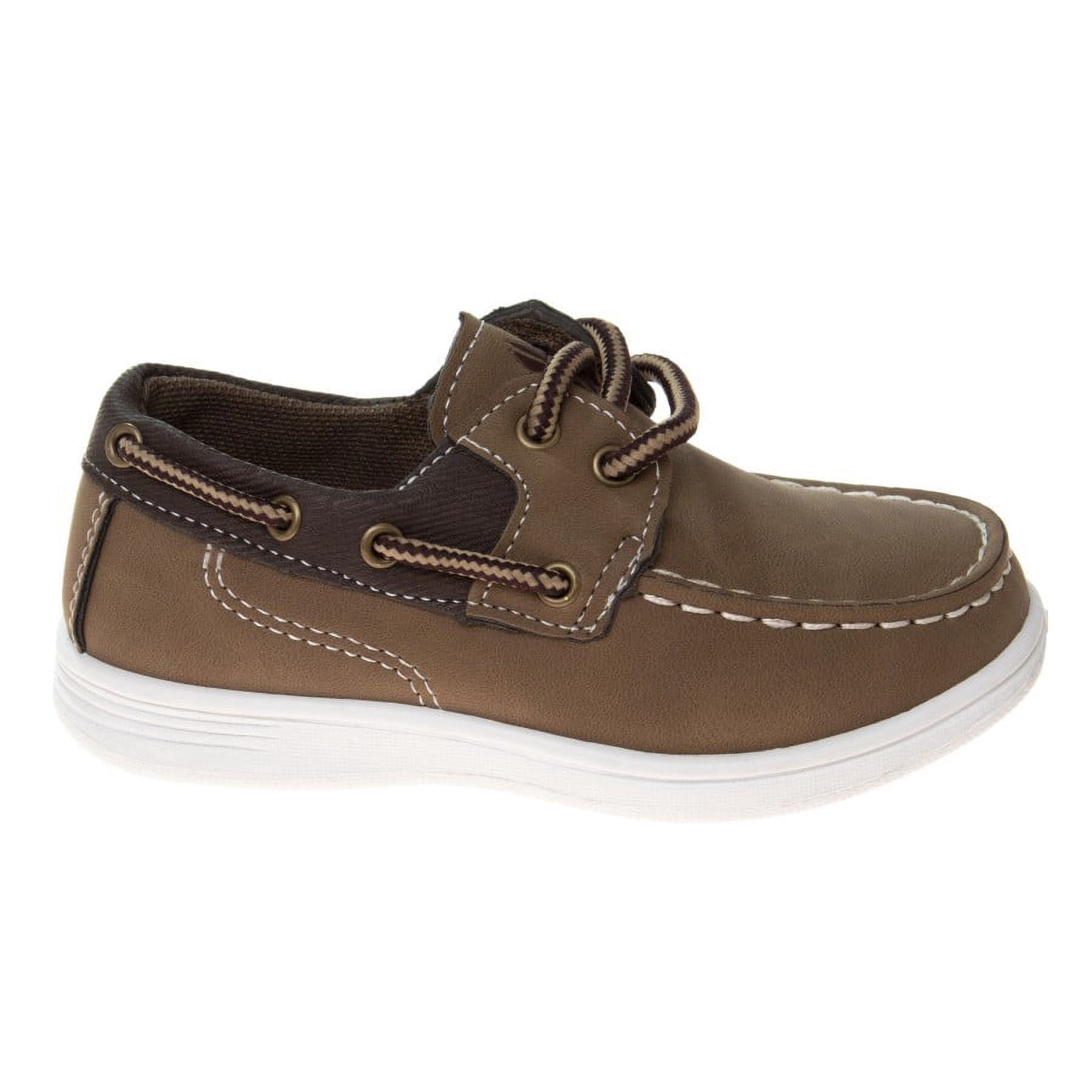 Sail Toddler Boys Rope Boat Shoes, Taupe, 9