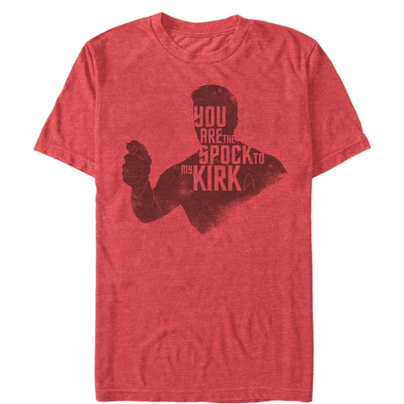 Men's Star Trek: The Original Series Valentine's Spock to My Kirk  Graphic Tee Red Heather Large