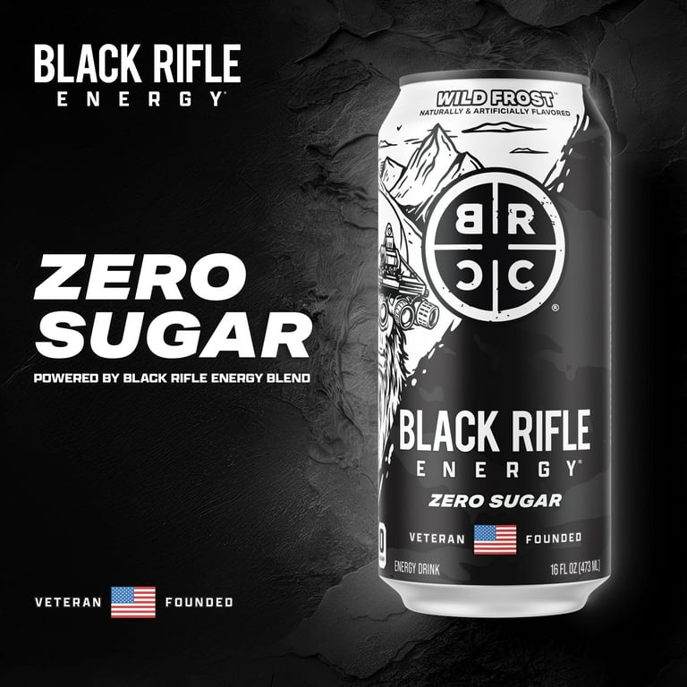 Black Rifle Energy Wild Frost Zero Sugar Energy Drink, 200mg