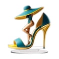 thumbnail image 2 of Decoración de belleza 2d de tacones de belleza adorno de escritorio plano caricatura de mujer hermosa decoración de acrílico para el escritorio de la, 2 of 8